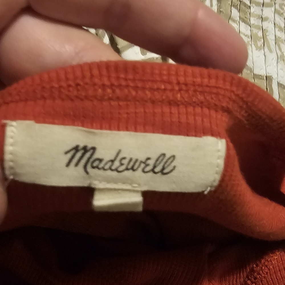 MADEWELL Rust Ribbed Tank Bodysuit - Large - Picture 5 of 5